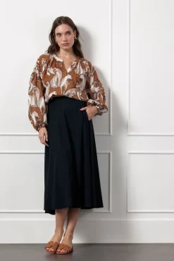 Blouses>STUDIO ANNELOES BLOUSE Bruin