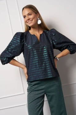 Blouses>STUDIO ANNELOES BLOUSE Blauw