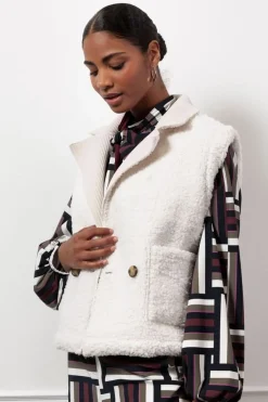 Gilets|Blazers & Jasjes>STUDIO ANNELOES GILET Off white