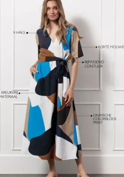 Jurken>STUDIO ANNELOES JURK Blauw