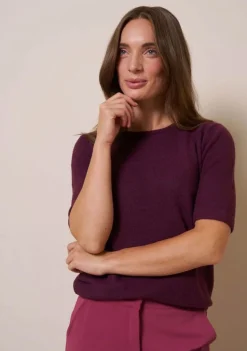 Truien>STUDIO ANNELOES TRUI KORTE MOUW Paars