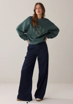 Truien|Sweaters>SUMMUM SWEATER Groen