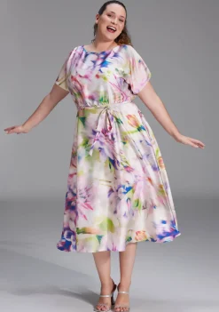 Gelegenheidskleding>SWING JURK Roze