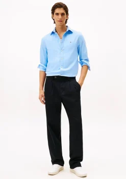 Overhemden>TOMMY HILFIGER OVERHEMD Blauw