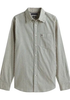 Overhemden>TOMMY HILFIGER OVERHEMD Groen
