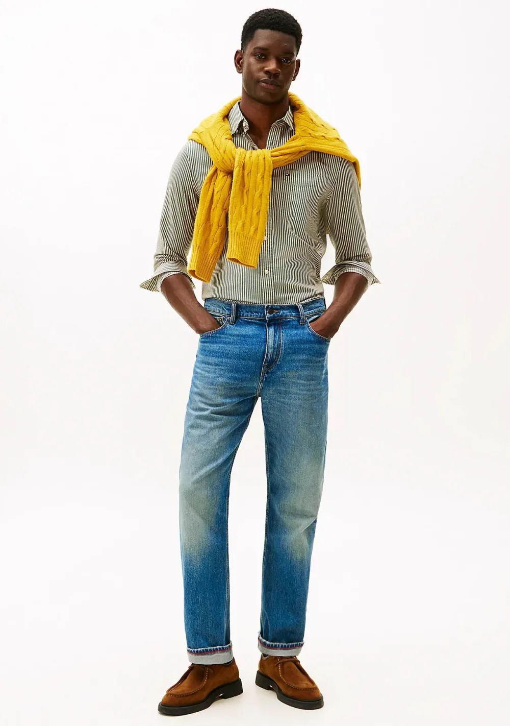 Overhemden>TOMMY HILFIGER OVERHEMD Groen