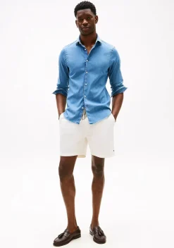 Overhemden>TOMMY HILFIGER OVERHEMD Blauw