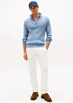 Truien>TOMMY HILFIGER TRUI Blauw