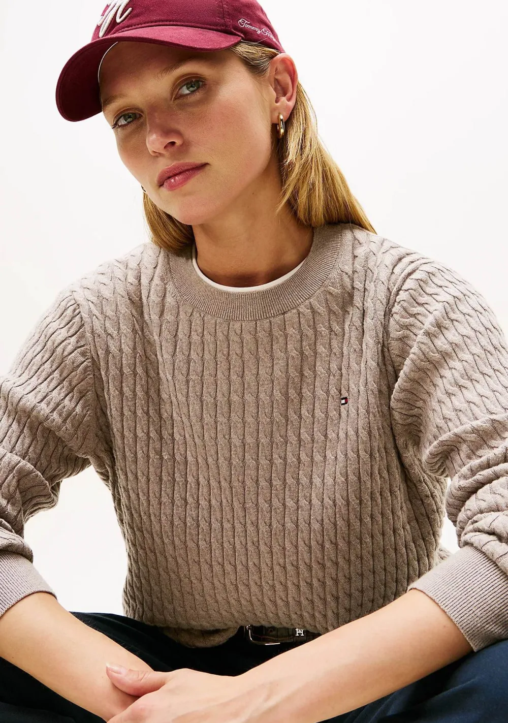 Truien>TOMMY HILFIGER TRUI Beige