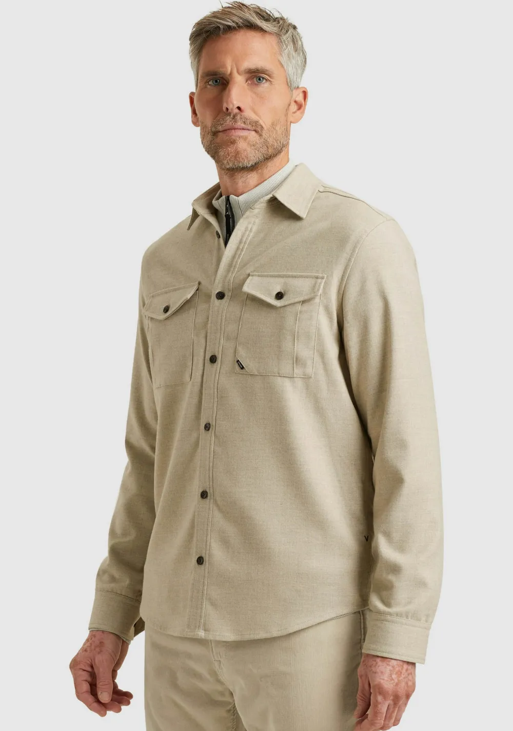 Overhemden>VANGUARD OVERHEMD Beige