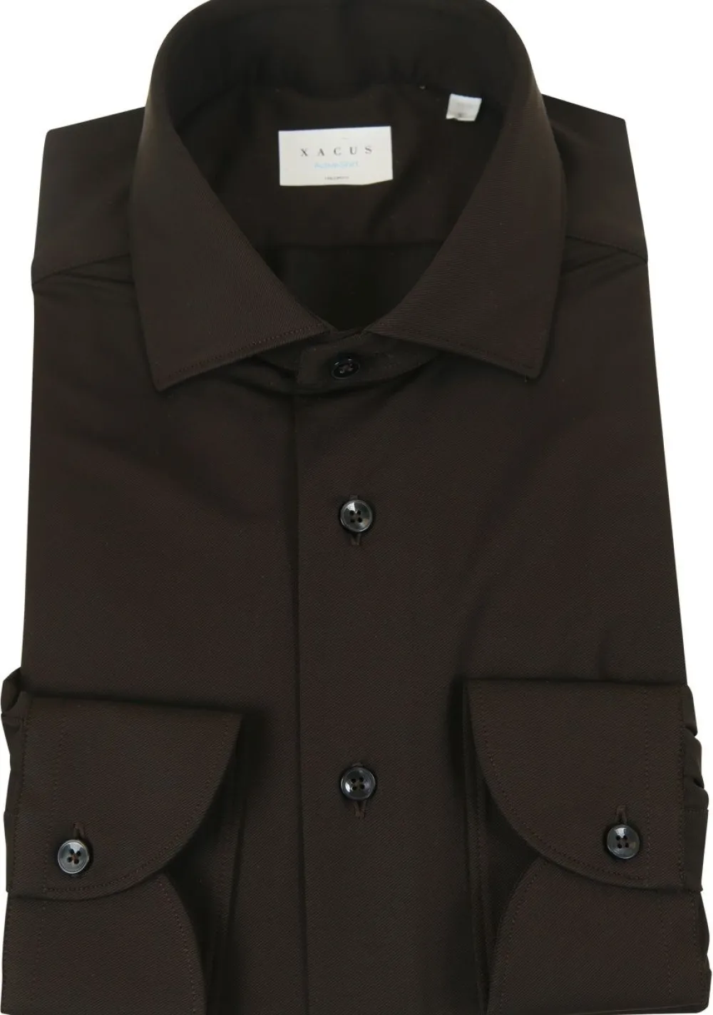 Overhemden>XACUS OVERHEMD Bruin