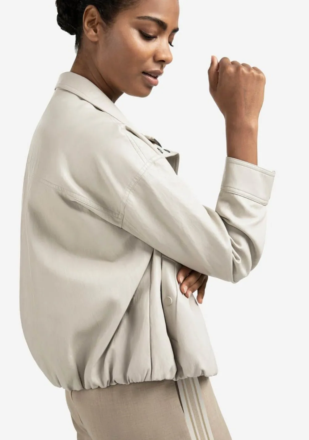 Blazers & Jasjes|Jassen>YAYA LEER/SUEDE JACK Beige