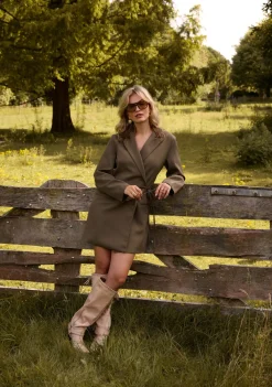 Jurken>YDENCE JURK Bruin