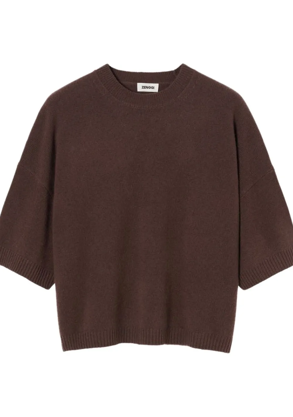 Truien>ZENGGI TRUI KORTE MOUW Bruin